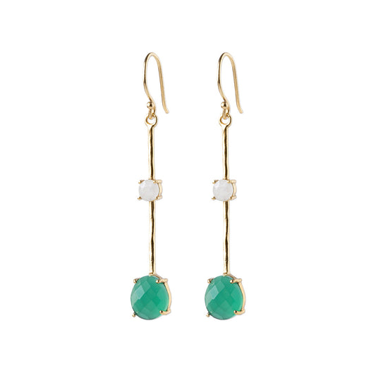 A Beautiful Story Magnificent Green Onyx Earrings