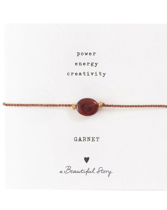 A Beautiful Story Bracelet Garnet