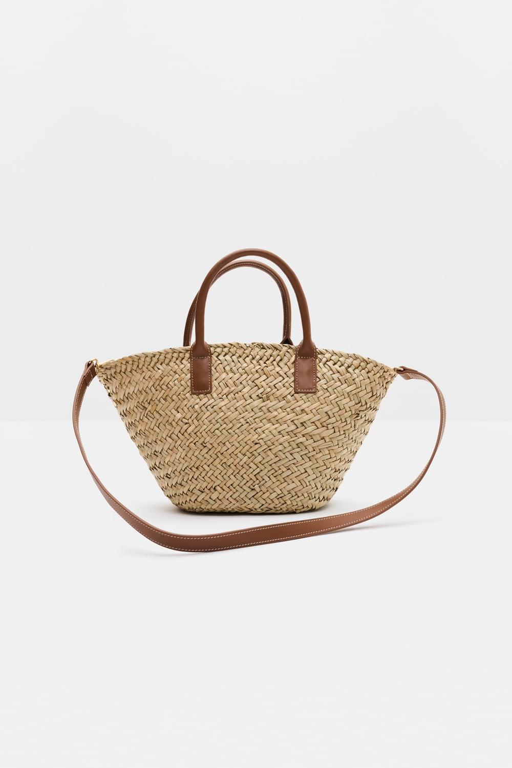 Malina Small Monogram Straw Bag