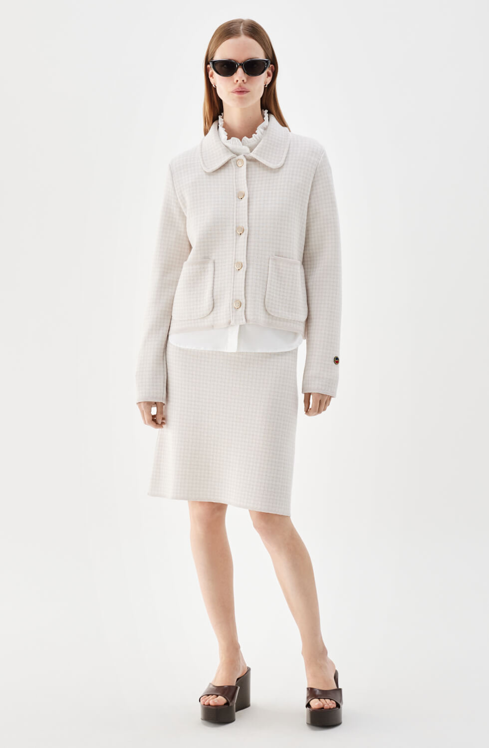 Busnel Maxinelle Jacket Jacquart Pepita Light Rose