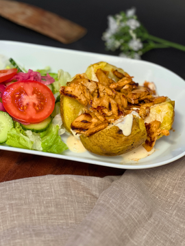 BBQ-kana uuniperuna