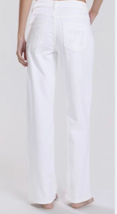 Piro Bow Jeans Valkoinen
