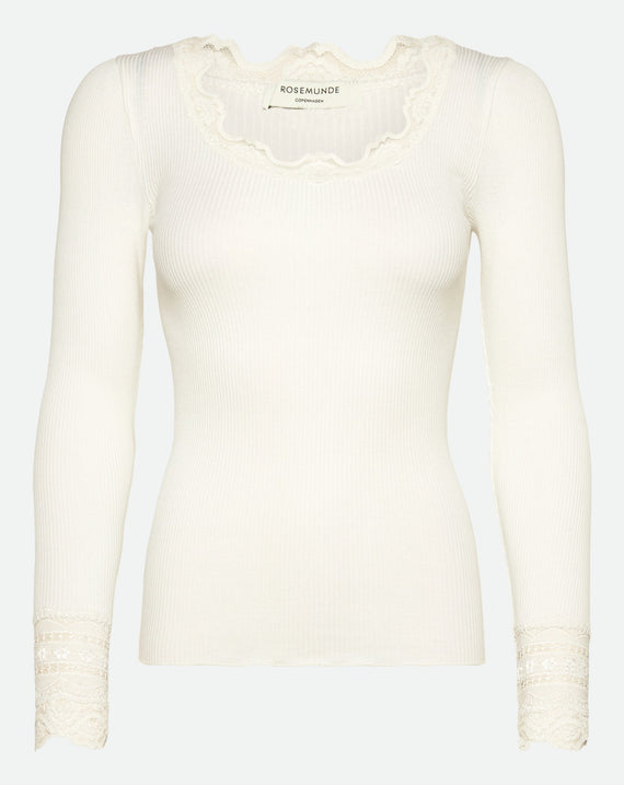 Rosemunde Benita O-neck Silk Blouse new white