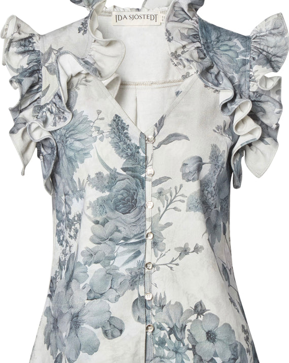 Ida Sjöstedt Winoma Blouse Blue Gray Florals
