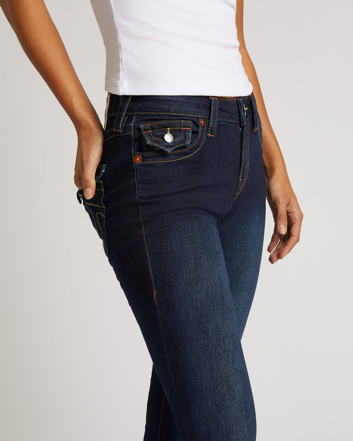 True Religion Becca Mid Rise Bootcut Flap muddy waters
