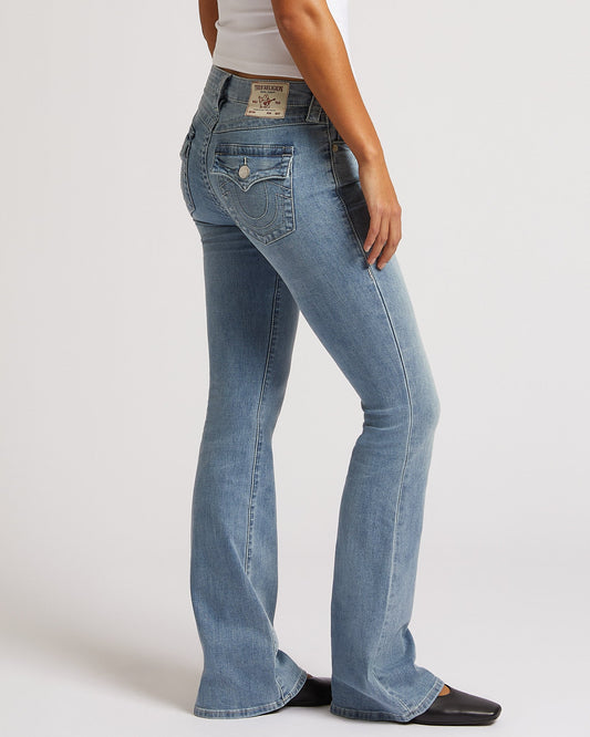 True Religion Becca Mid Rise Bootcut Flap Peak Spot
