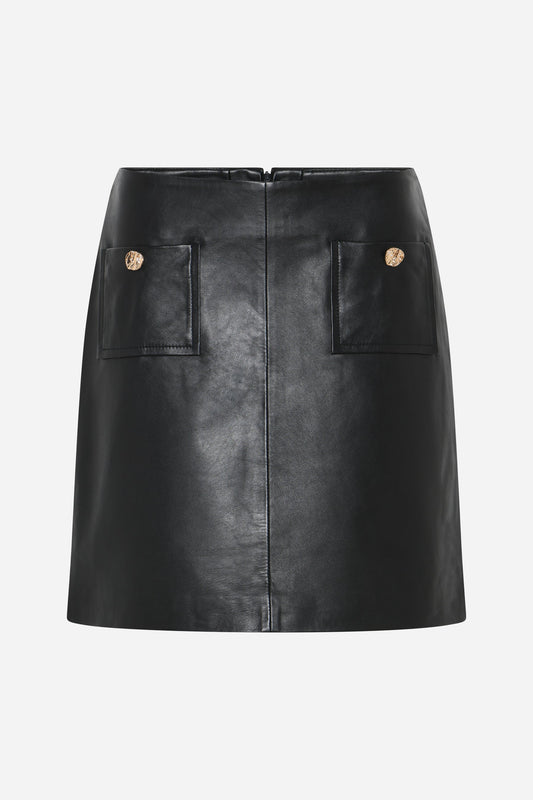 Bruuns Bazaar Gentian Leather Skirt