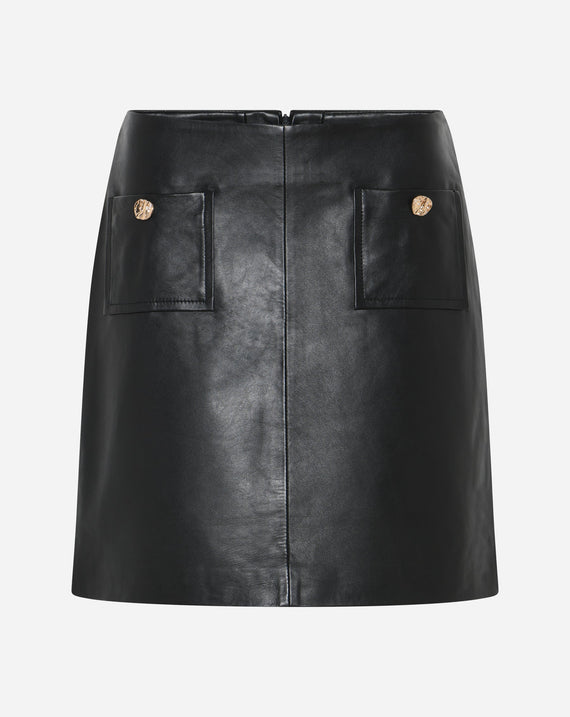 Bruuns Bazaar Gentian Leather Skirt