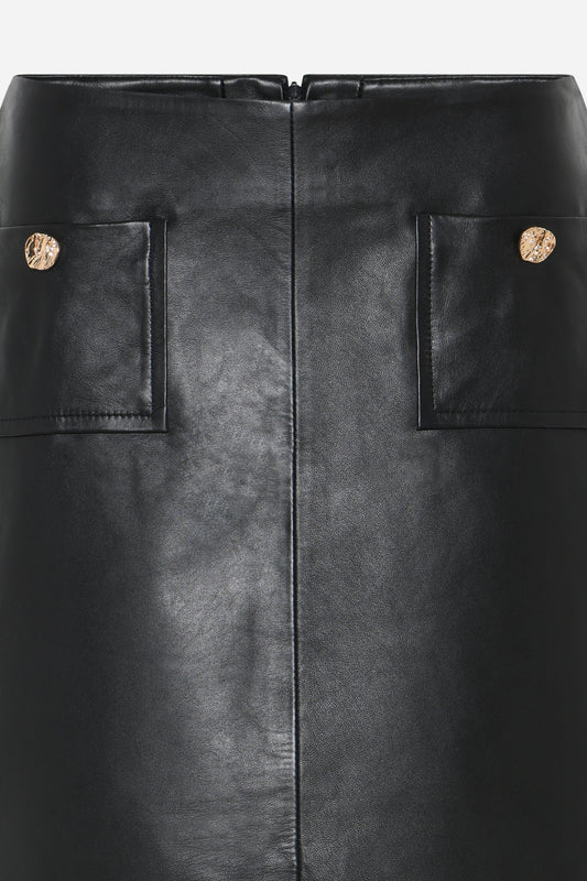Bruuns Bazaar Gentian Leather Skirt