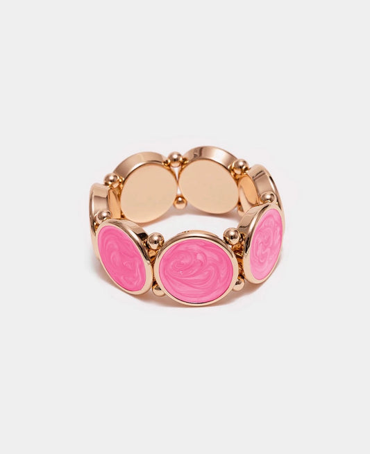 Bow 19 Ava Pearl Elastic Bracelet Strong Pink