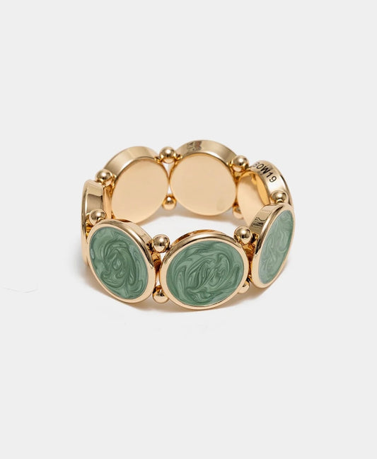 Bow 19 Ava Pearl Elastic Bracelet Pearl Green