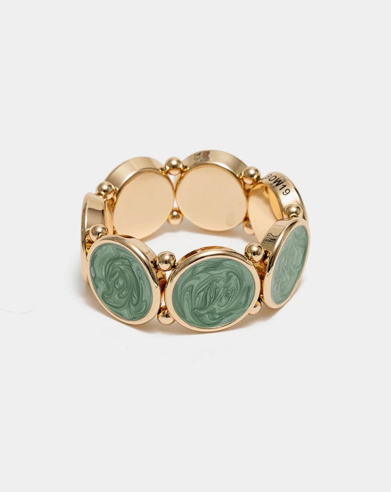 Bow 19 Ava Pearl Elastic Bracelet Pearl Green