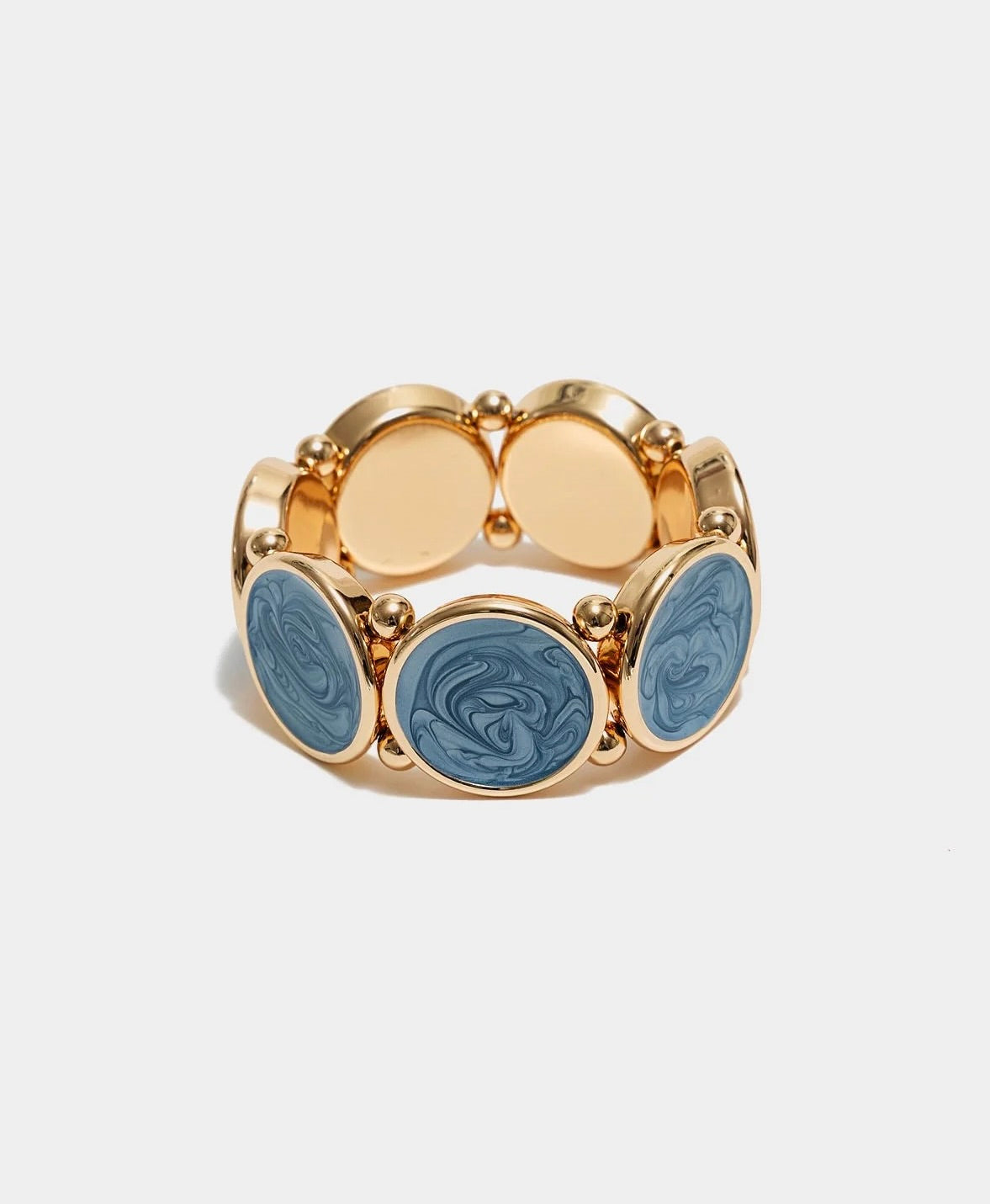 Bow 19 Ava Pearl Elastic Bracelet Denim Blue
