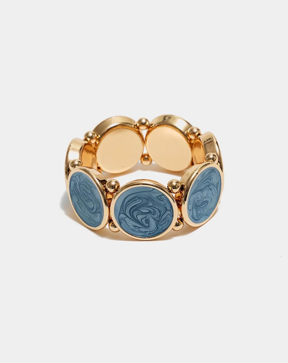 Bow 19 Ava Pearl Elastic Bracelet Denim Blue