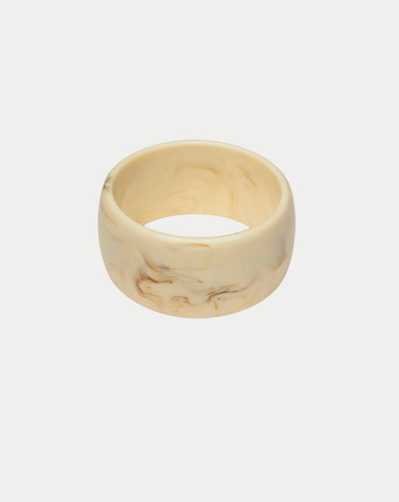 Bow 19 Big Bracelet Marble White