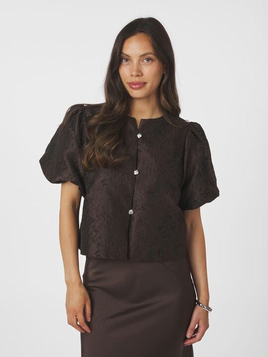 Neo Noir Aisa Brocade Blouse