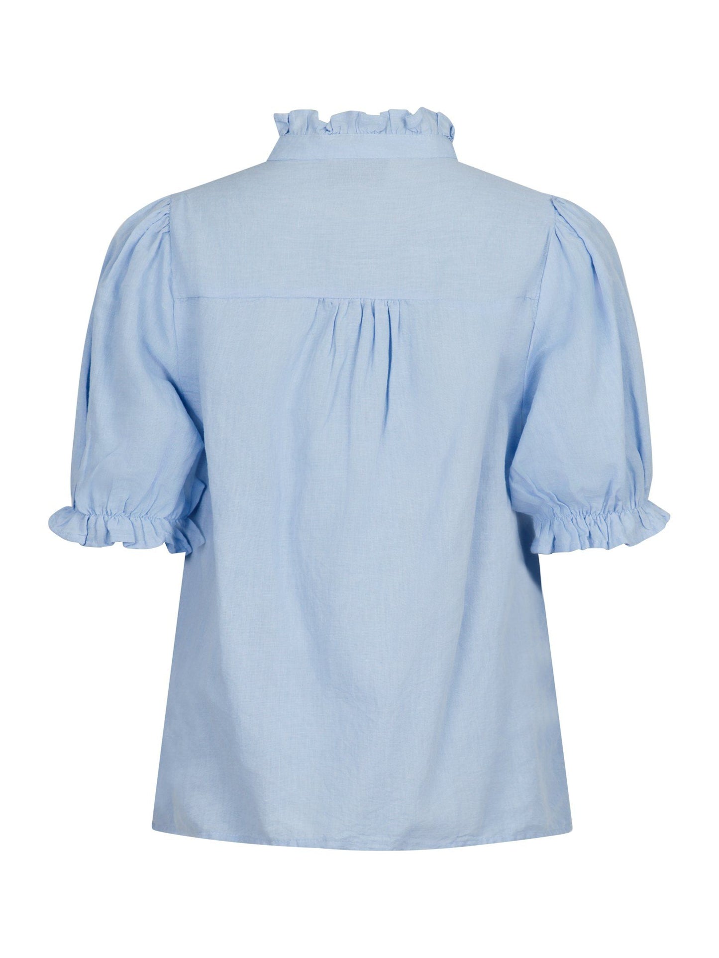 Neo Noir Odesa Linen Blouse Light Blue