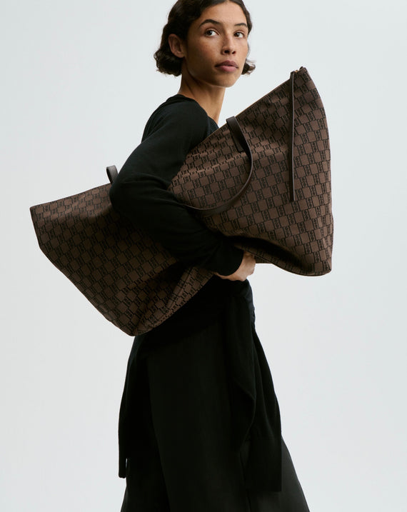 By Malene Birger Carvon Printed Tote Bag Bison