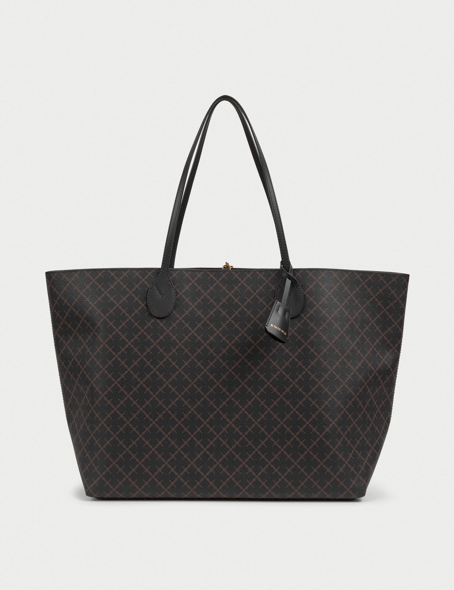 Abi Printed Tote Bag Dark Chokolate
