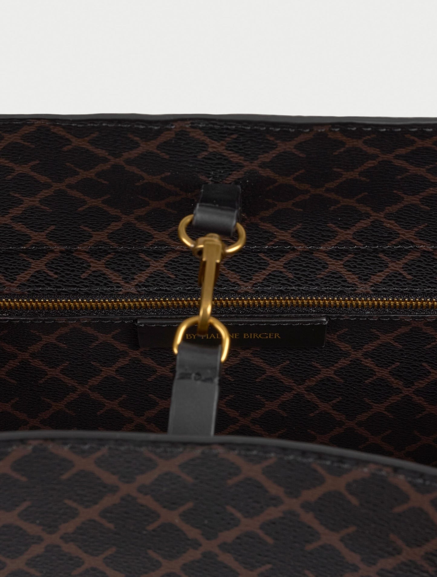 Abi Printed Tote Bag Dark Chokolate