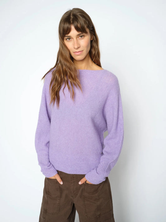 Mos Mosh Thora Boatneck Neule violet tulip