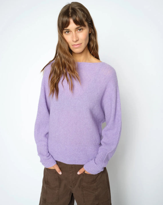 Mos Mosh Thora Boatneck Neule violet tulip