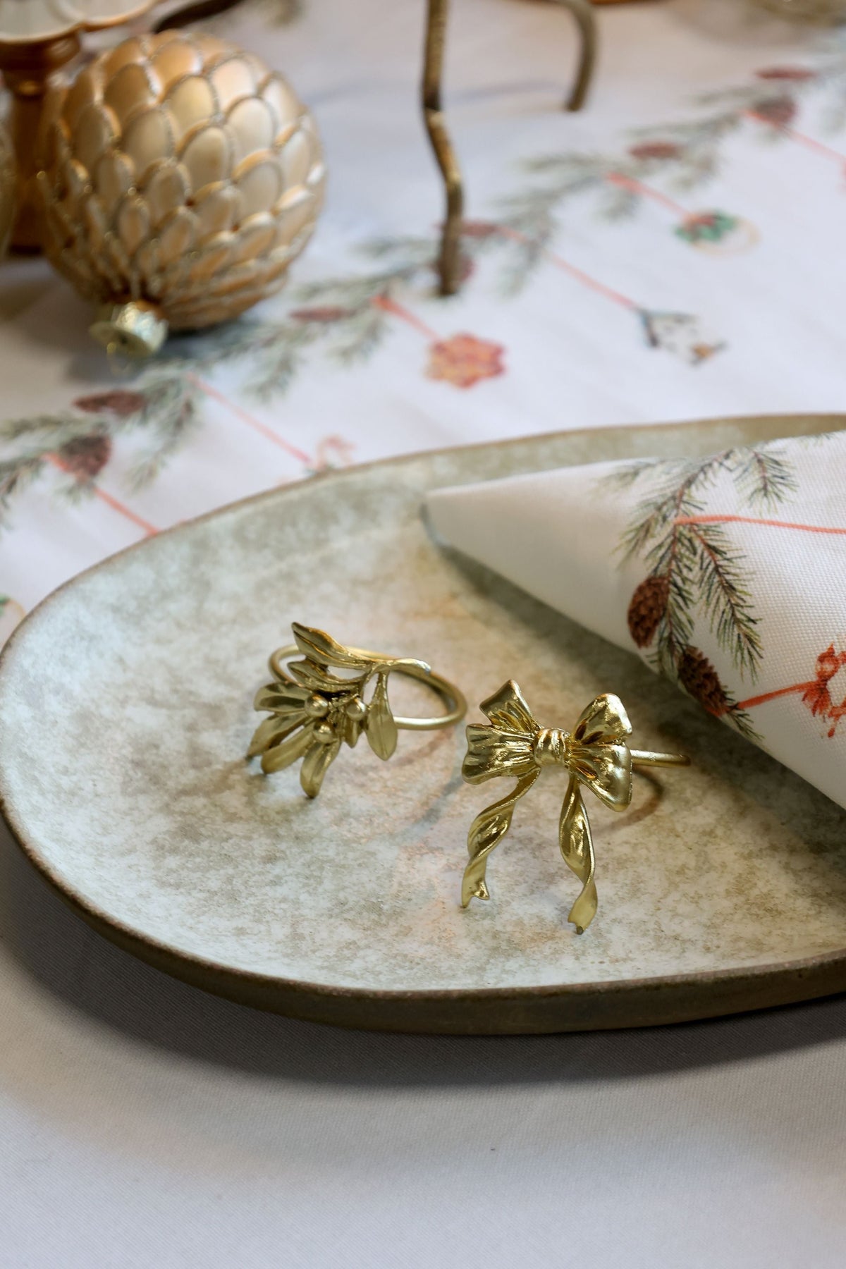 Chic Antique Napkin Ring w Bow