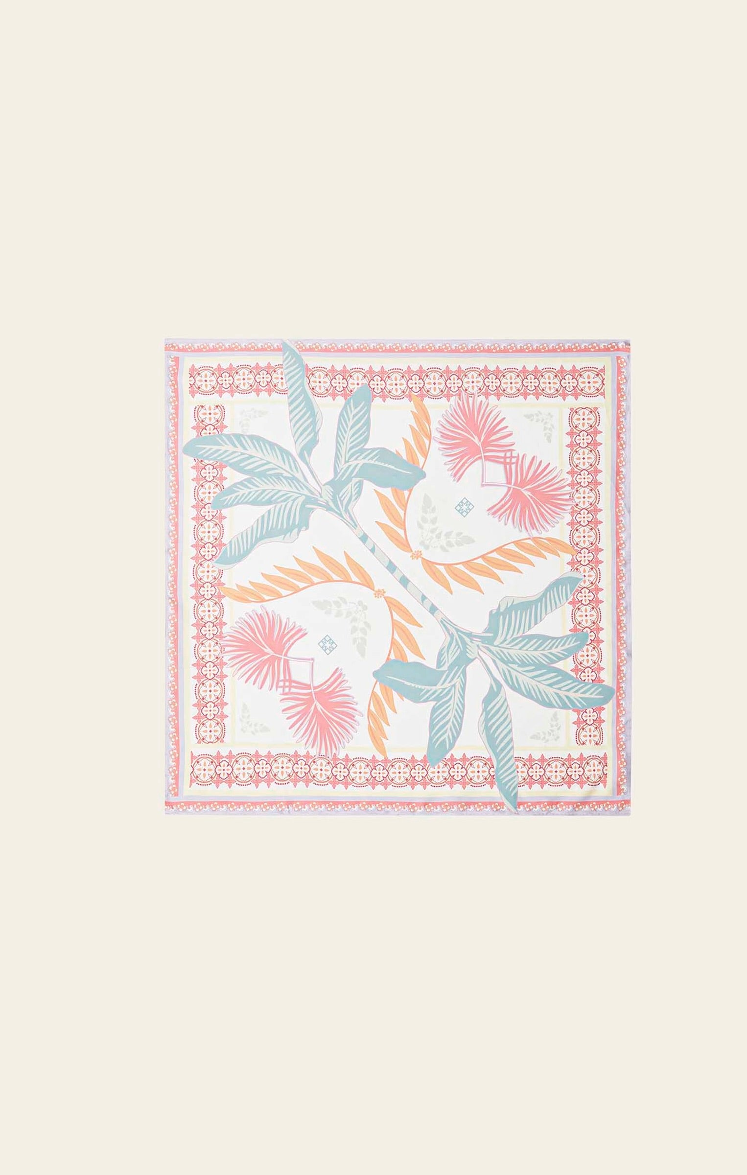 By Malina Silk Scarf Pastel Palm