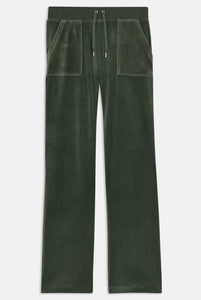 Juicy Couture Del Ray Classic Velour Pant Pocket Design Thyme