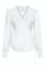 Lataa kuva Galleria-katseluun, Neo Noir Dessy Heavy Sateen Blouse  White
