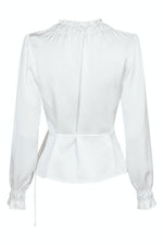 Lataa kuva Galleria-katseluun, Neo Noir Dessy Heavy Sateen Blouse  White
