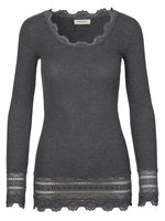 Lataa kuva Galleria-katseluun, Rosemunde Silk Blouse Dark Grey
