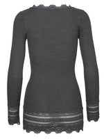 Lataa kuva Galleria-katseluun, Rosemunde Silk Blouse Dark Grey
