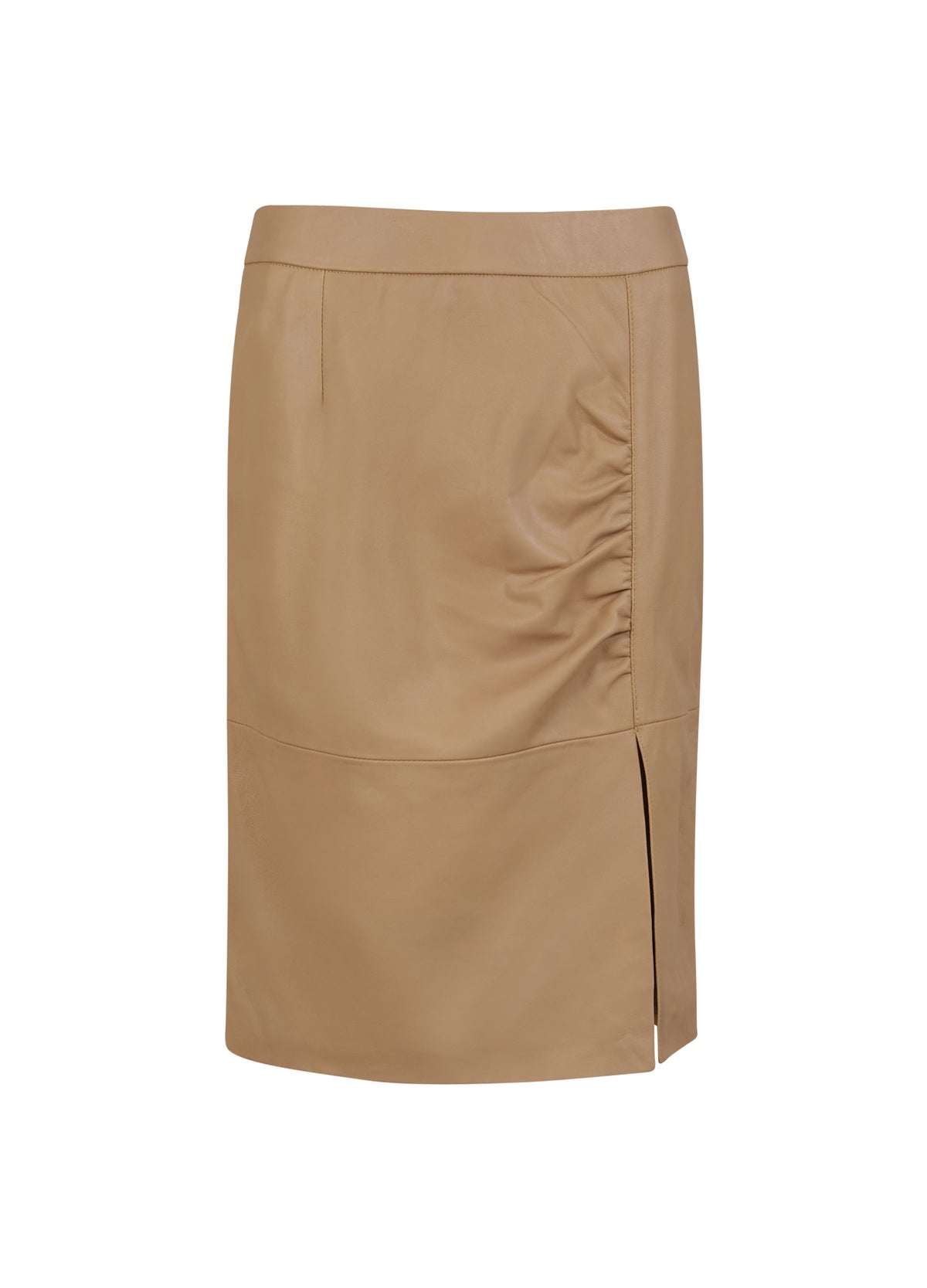 Coster Copenhagen Leather Pencil Skirt Beige