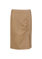 Lataa kuva Galleria-katseluun, Coster Copenhagen Leather Pencil Skirt Beige
