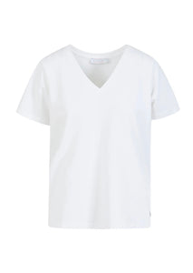 Coster Copenhagen T-Shirt With V-Neck Mid Sleeves White