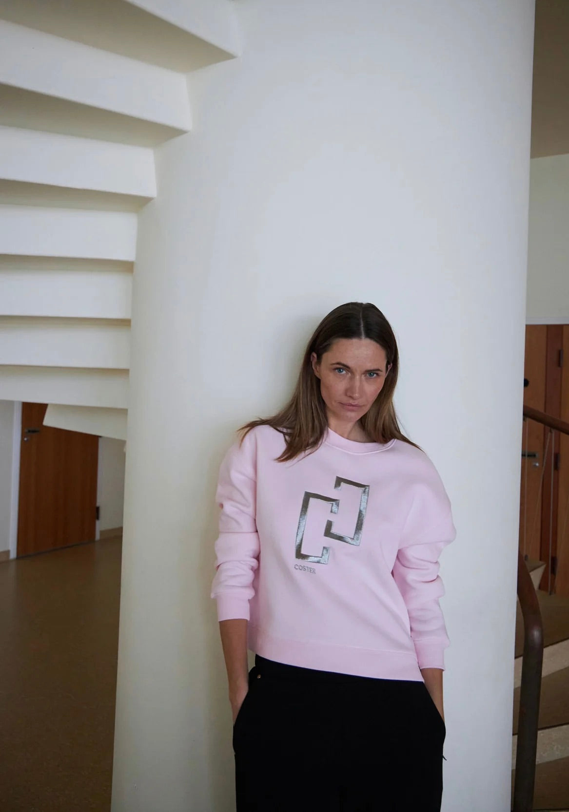 Coster Copenhagen Logo Sweatshirt Powder Rose