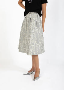 Coster Copenhagen Jacquard Skirt Silver Gray