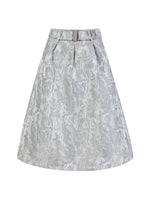 Lataa kuva Galleria-katseluun, Coster Copenhagen Jacquard Skirt Silver Gray
