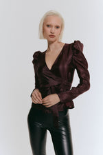 Lataa kuva Galleria-katseluun, Ida Sjöstedt Priscilla Blouse Burgundy
