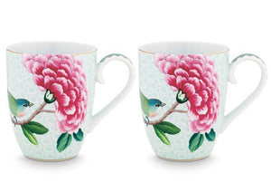 Pip Studio set/2 Mugs Large Blushing Birds White 350ml