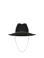 Lataa kuva Galleria-katseluun, Rinascimento Fedora Hat whit chain details wool
