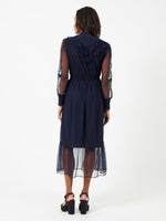 Lataa kuva Galleria-katseluun, French Connection Abra Embroided Mesh Midi Dress
