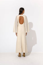 Lataa kuva Galleria-katseluun, By Malina Alaine Open Back Knitted Dress Vanilla
