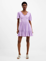 Lataa kuva Galleria-katseluun, French Connection Birch Puff Sleeve Dress Sheer Lilac
