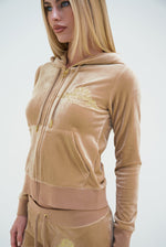 Lataa kuva Galleria-katseluun, Juicy Couture Arched Metallic Robertson Hoodie Nomad
