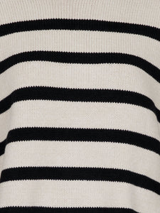 Neo Noir Fanning Stripe Knit Blouse Sand