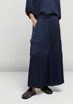 Lataa kuva Galleria-katseluun, Summum Woman Silky Touch Cargo Skirt Blue
