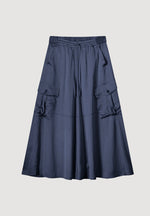 Lataa kuva Galleria-katseluun, Summum Woman Silky Touch Cargo Skirt Blue
